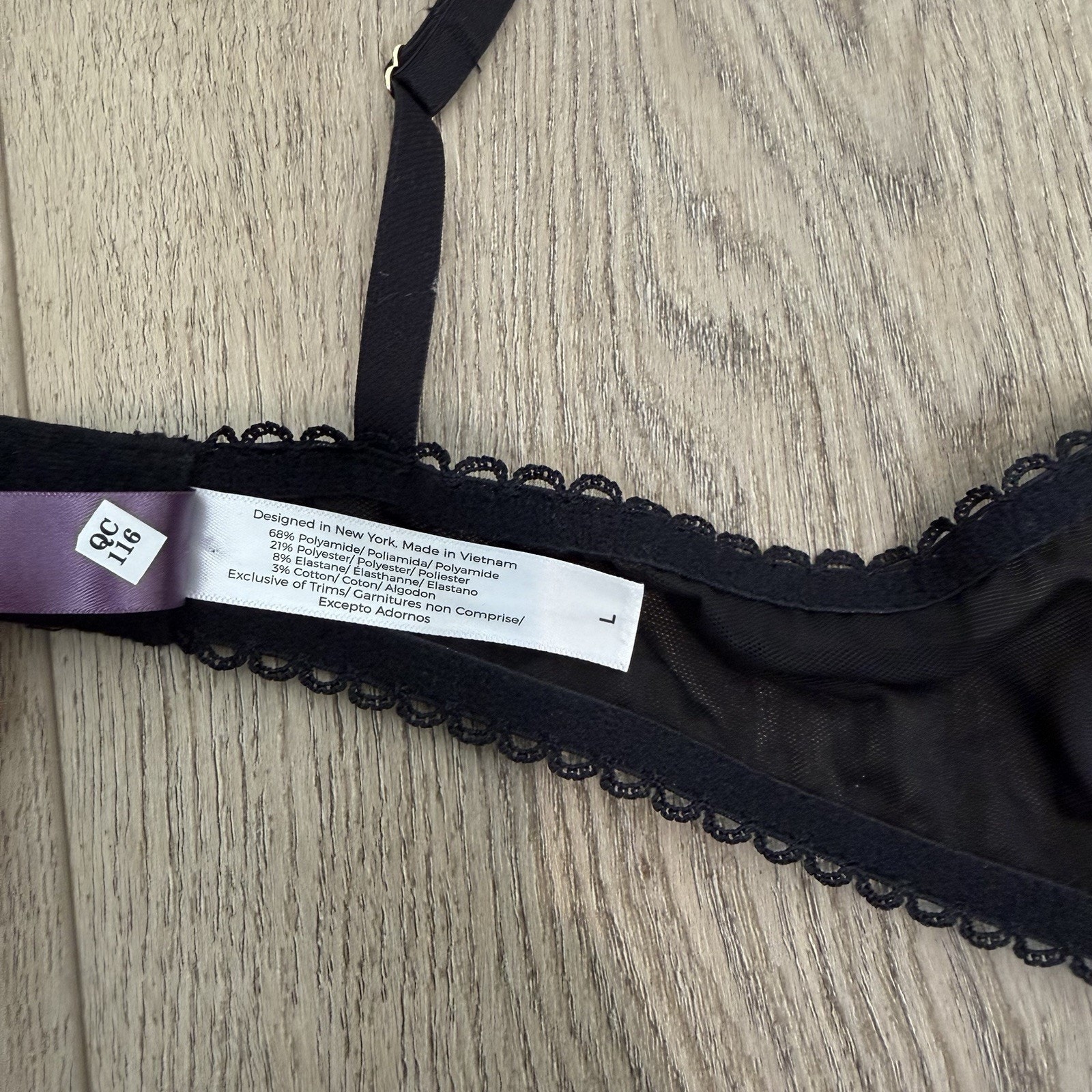 Adore Me Lace Strappy Teddy Lingerie Womens Large Black Underwire — image 7 of 8